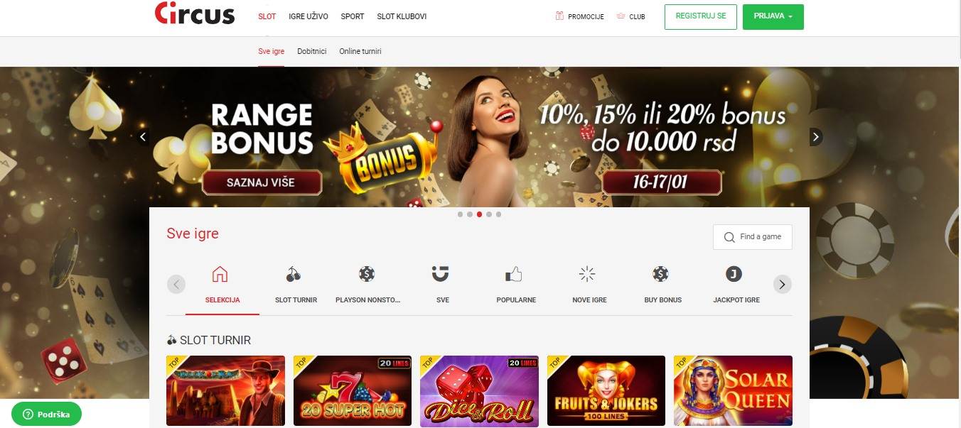 Circus Casino, onlinekazino.tv